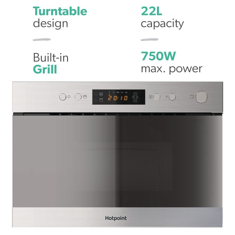 Hotpoint Built-In Microwave with Grill - Stainless Steel