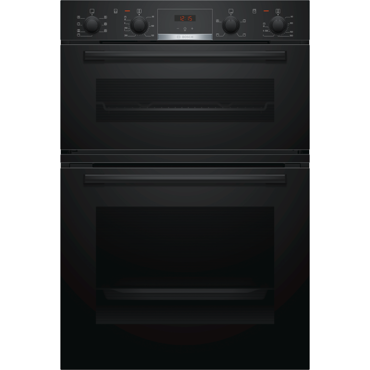 Refurbished Bosch Serie 4 MBS533BB0B Multifunction 60cm Double Built In Electric Oven With Catalytic Cleaning Black