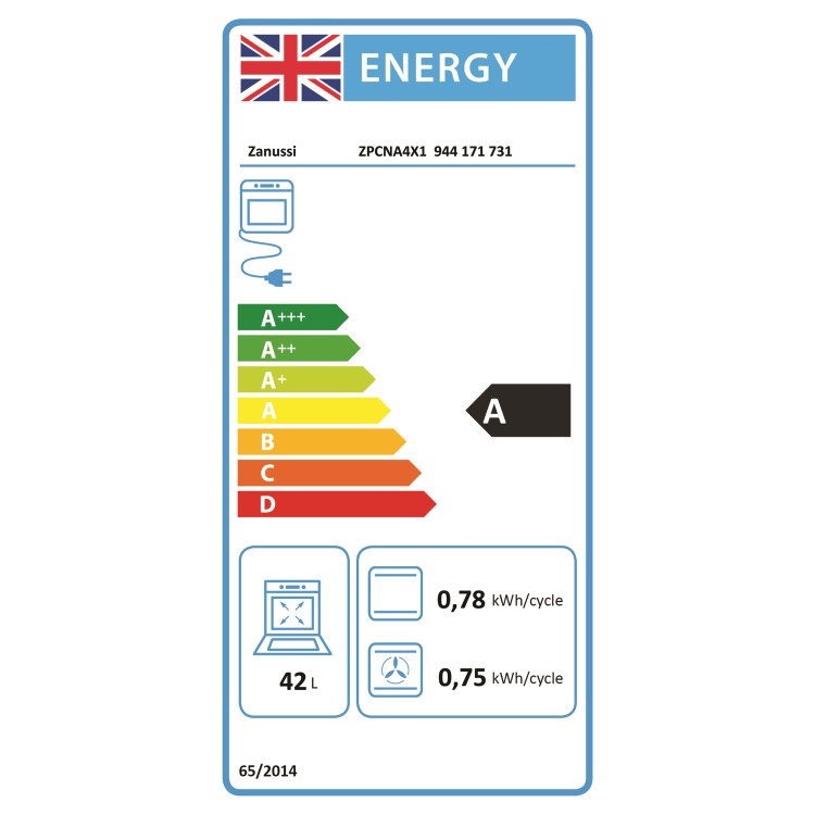 Zanussi Series 20 Electric Built Under Double Oven with Catalytic Liners - Stainless Steel