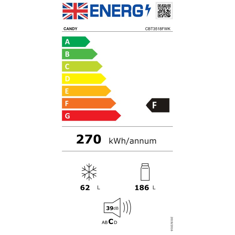 Candy 233 Litre 70/30 Integrated Fridge Freezer