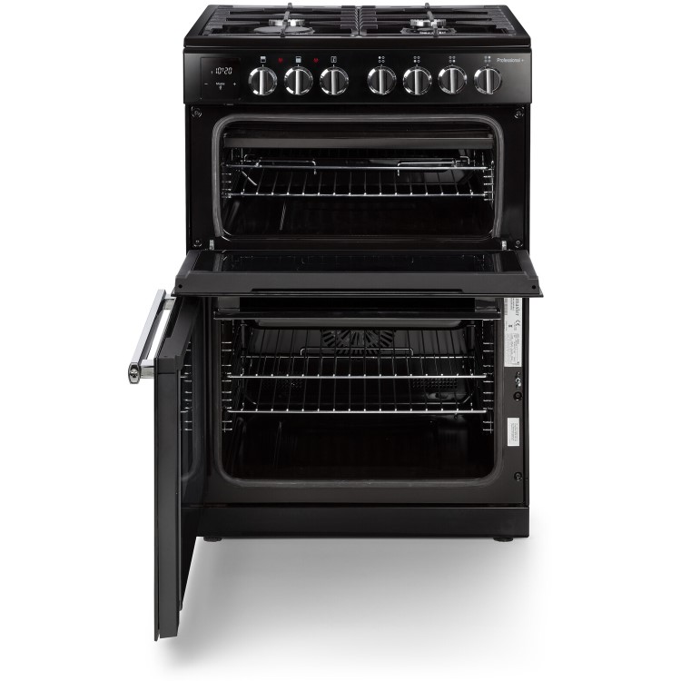 Rangemaster Professional Plus 60cm Gas Cooker - Black And Chrome