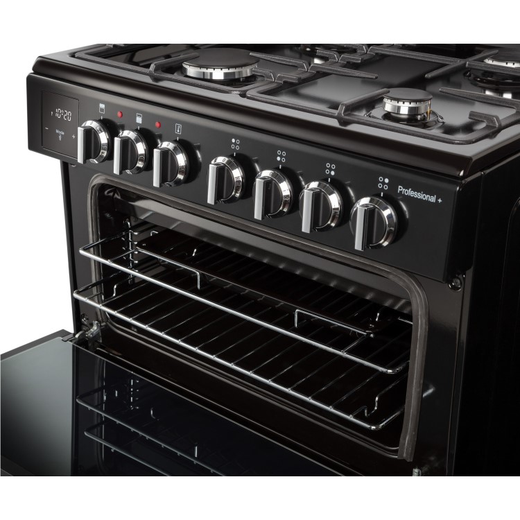 Rangemaster Professional Plus 60cm Gas Cooker - Black And Chrome