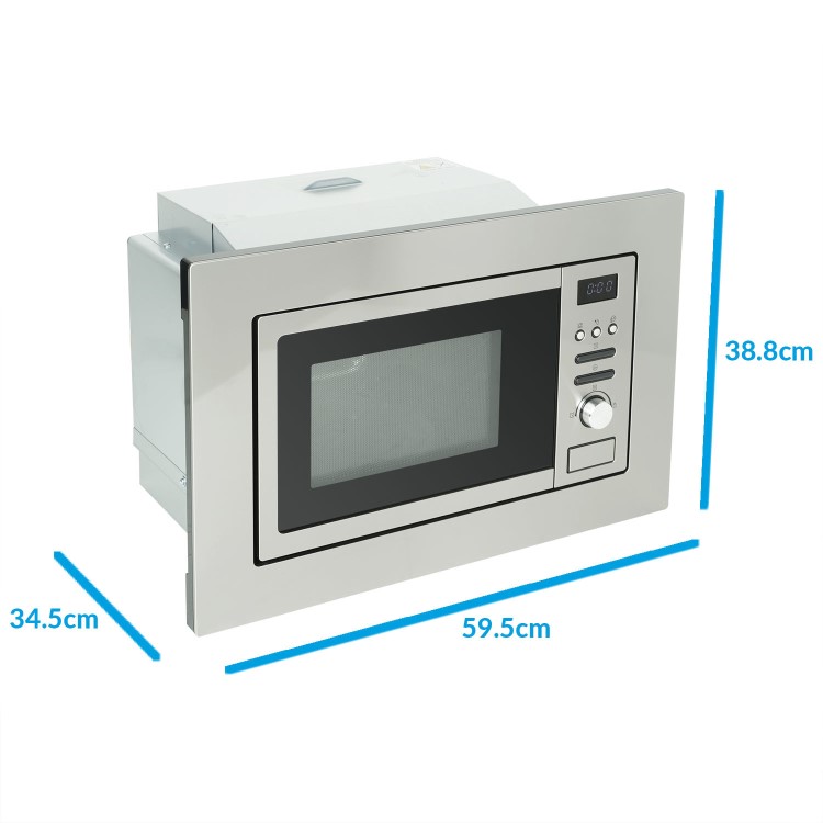 electriQ Built-In Microwave with Grill - Stainless Steel