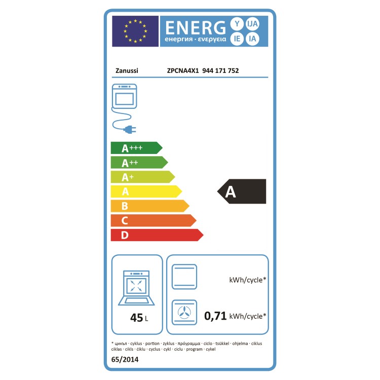 Zanussi Series 20 Electric Built Under Double Oven with Catalytic Liners - Stainless Steel