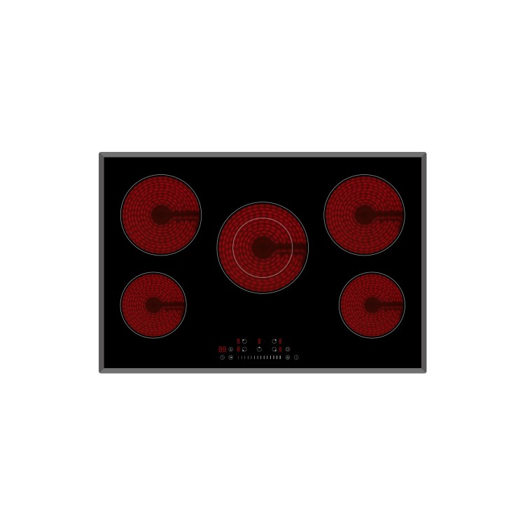 Refurbished electriQ eiqc77v3 77cm 5 Zone Touch Control Ceramic Hob