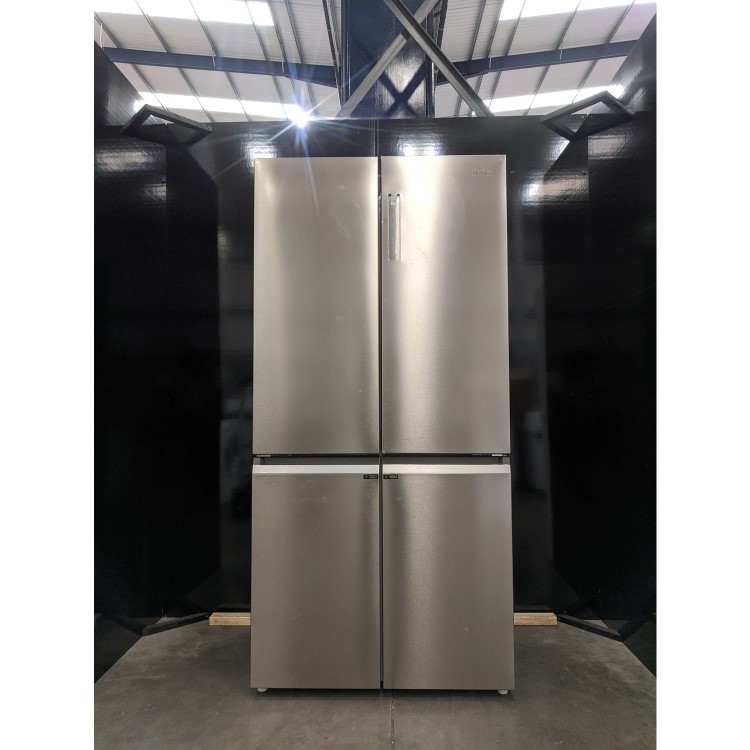 Refurbished Haier HTF-540DP7 Freestanding 500 Litre Frost Free American Fridge Freezer Stainless Steel