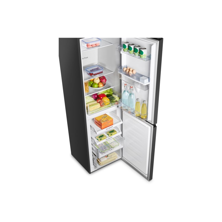 Fridgemaster 251 Litre 50/50 Freestanding Fridge Freezer - Black