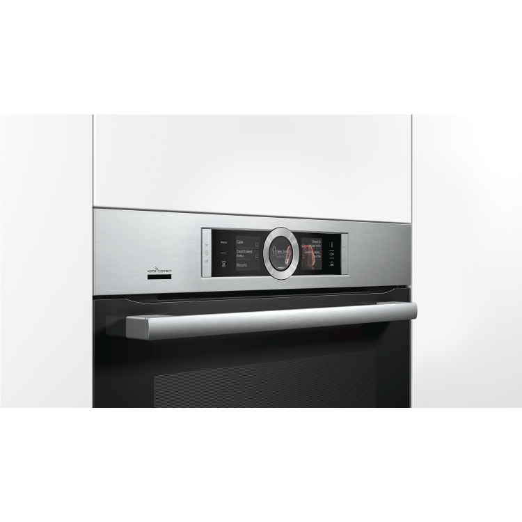 Refurbished Bosch Serie 8 HRG6769S6B 60cm Single Built In Electric Oven With Pyrolytic Cleaning Stainless Steel