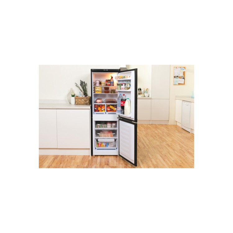 Indesit 208 Litre 60/40 Freestanding Fridge Freezer - Black