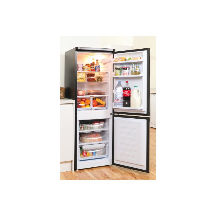 Indesit 208 Litre 60/40 Freestanding Fridge Freezer - Black