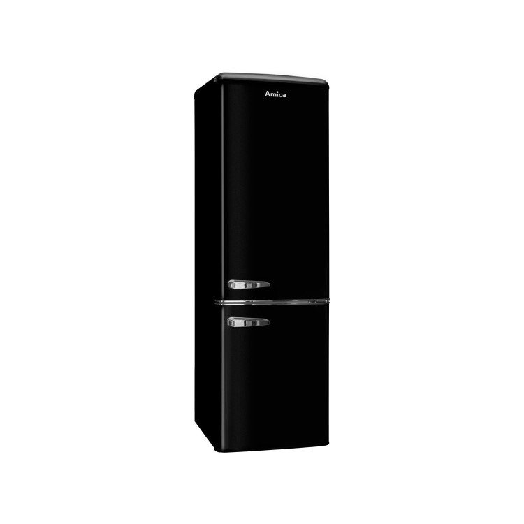 Amica 244 Litre 60/40 Retro Freestanding Fridge Freezer - Black