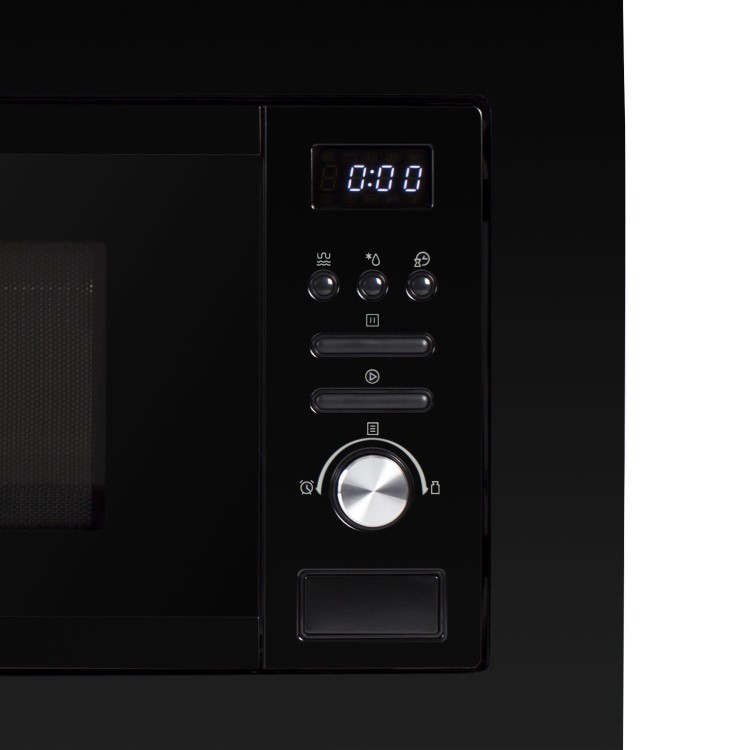 electriQ Built-In Microwave with Grill - Black