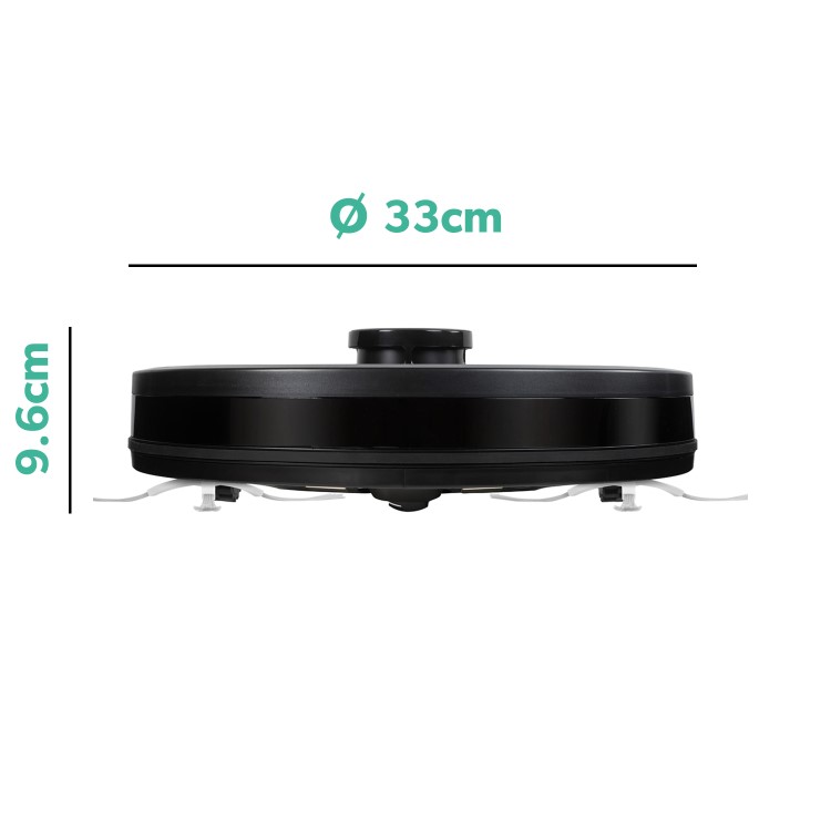 electriQ HELGA Robot Vacuum Cleaner and Mop - 4000Pa Suction - Black