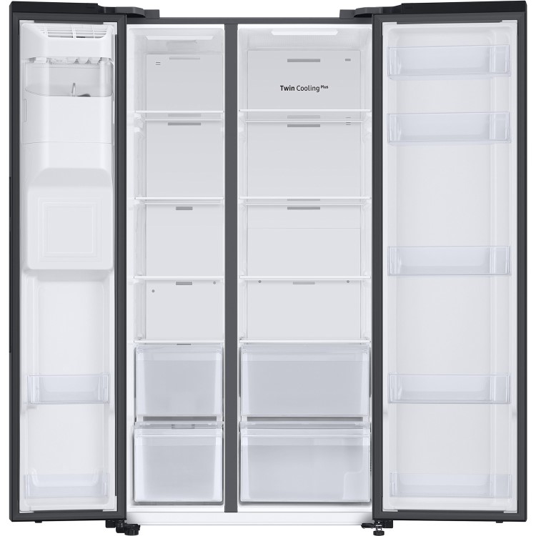 Refurbished Samsung RS67A8810B1 Freestanding 609 Litre 65/35 Frost Free American Fridge Freezer Black