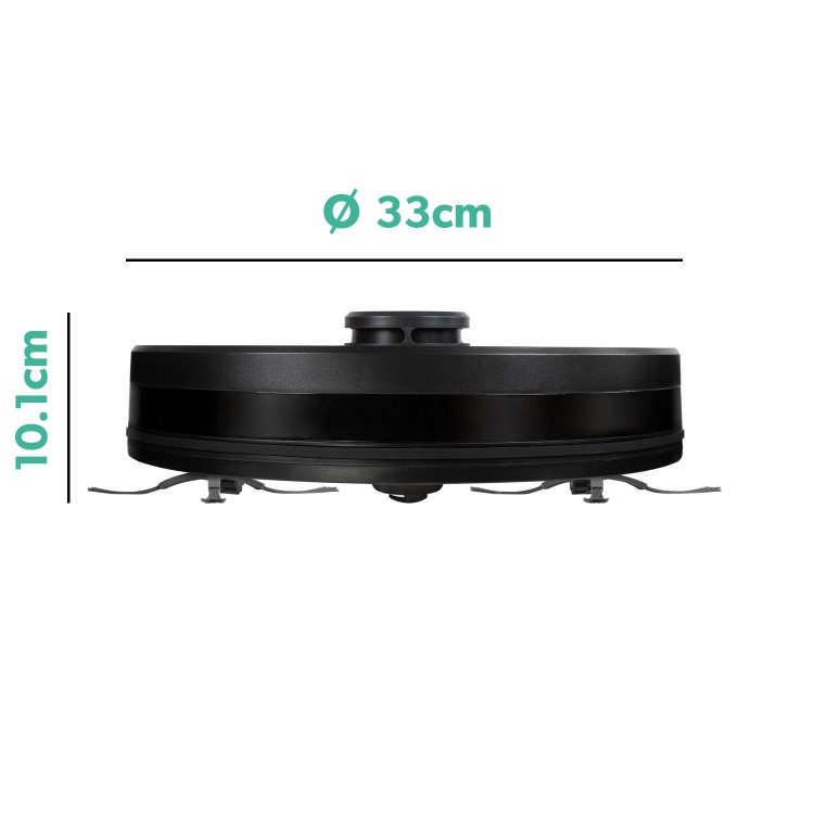 electriQ MIMO Robot Vacuum Cleaner and Mop - Self-Emptying - 4000Pa Suction - Black