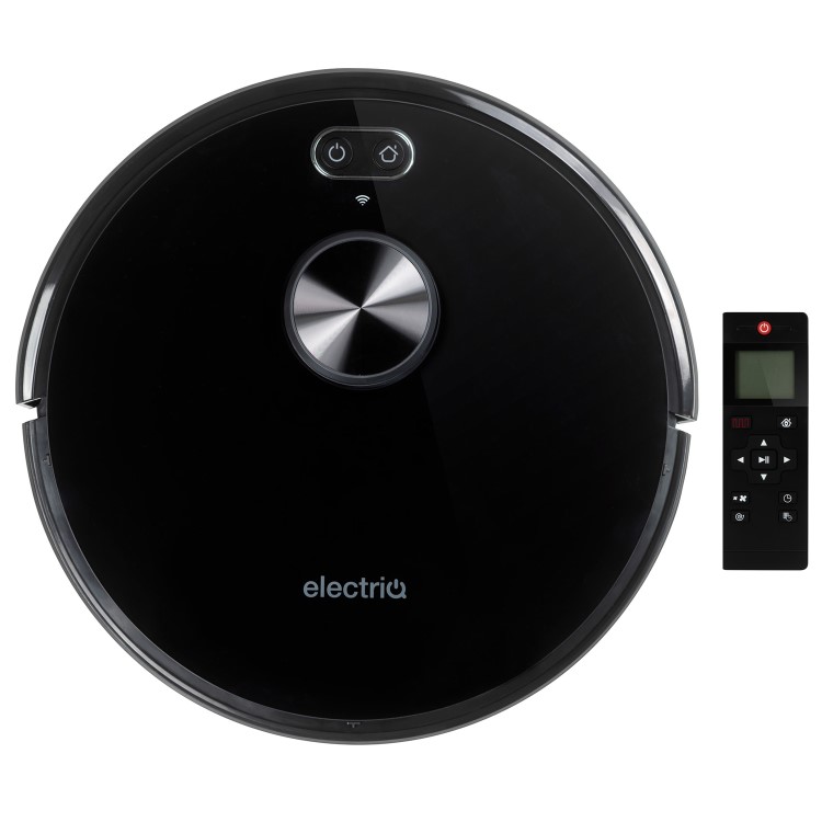 electriQ MIMO Robot Vacuum Cleaner and Mop - Self-Emptying - 4000Pa Suction - Black