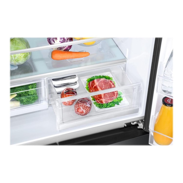 Refurbished Haier Cube Series HTF-610DSN7 Freestanding 610 Litre 70/30 Frost Free American Fridge Freezer Black