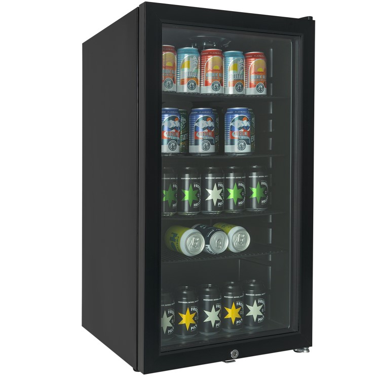 electriQ 98 Litre Drinks Fridge - Black