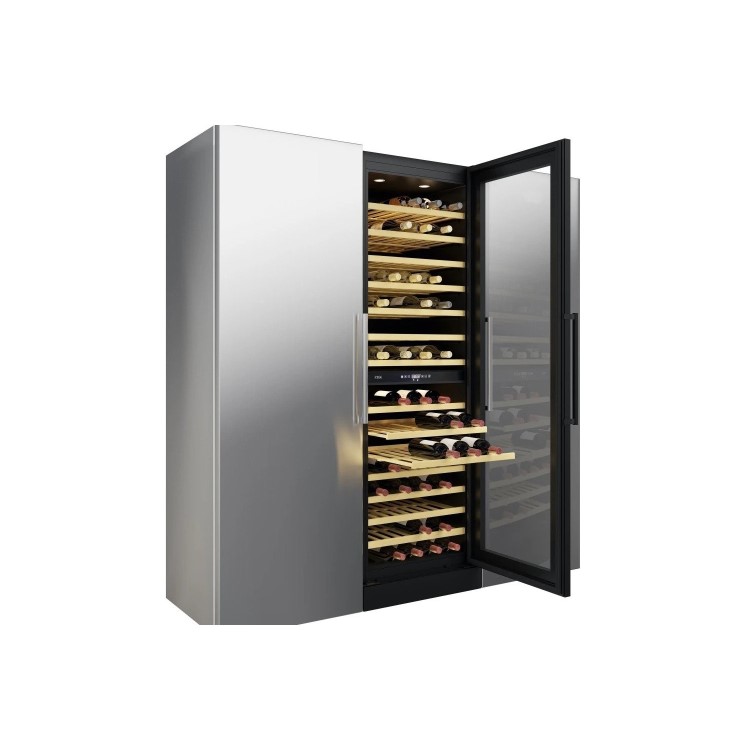 CDA 117 Bottle Freestanding Wine Cooler Dual Zone Tall - Black