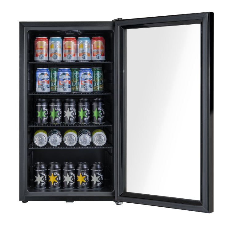 electriQ 98 Litre Drinks Fridge - Black