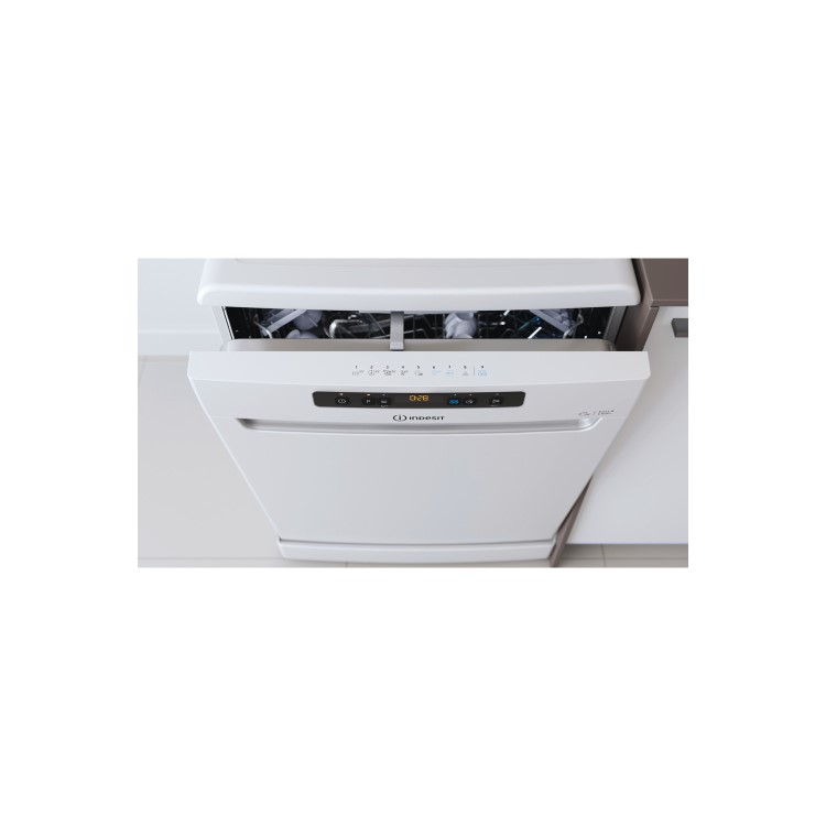 Refurbished Indesit DFO3T133FUK 14 Place Freestanding Dishwasher White