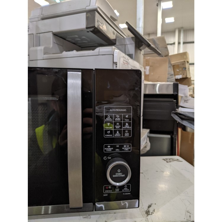 Refurbished Sharp YCQG204AUB 20L Digital Flatbed Microwave with Grill Black