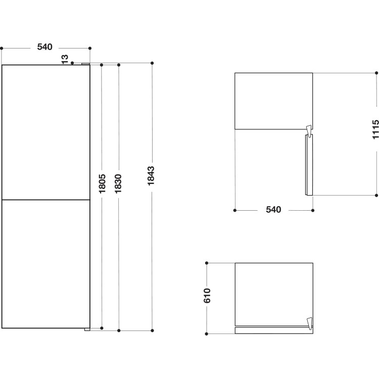 Indesit 263 Litre 50/50 Freestanding Fridge Freezer - White