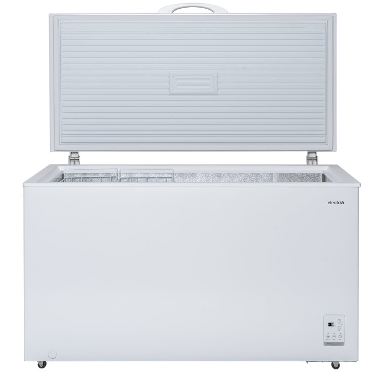 Refurbished electriQ eiQCHEST400ve 400 Litre Chest Freezer White