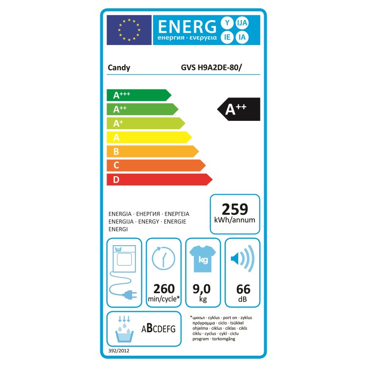 Candy Grand'O Vita 9kg Heat Pump Tumble Dryer - White