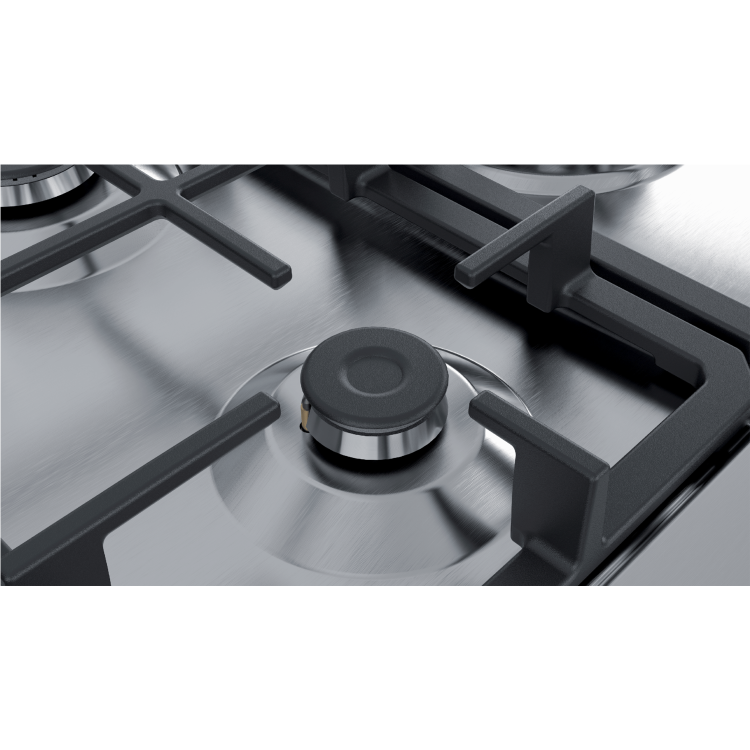 Refurbished Neff N50 T27BB59N0 75cm 5 Burner Gas Hob with Cast Iron Pan Stands Stainless Steel