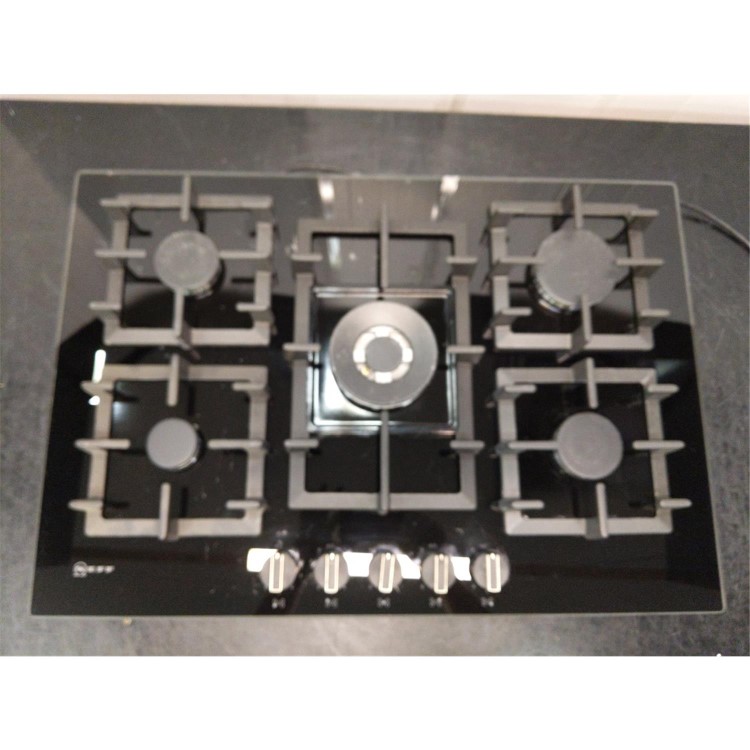 Refurbished Neff N70 T27CS59S0 75cm 5 Burner Gas on Glass Gas Hob Black