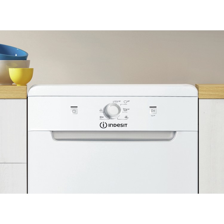 Indesit 10 Place Settings Freestanding Slimline Dishwasher - White