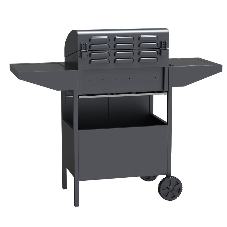 Boss Grill Georgia Classic - 3 Burner Gas BBQ Grill with Side Burner - Black