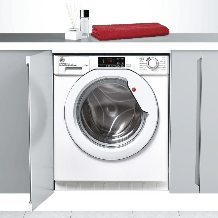 Refurbished Hoover H-WASH 300 Lite  HBWS48D1W4-80 Integrated 8KG 1400 Spin Washing Machine