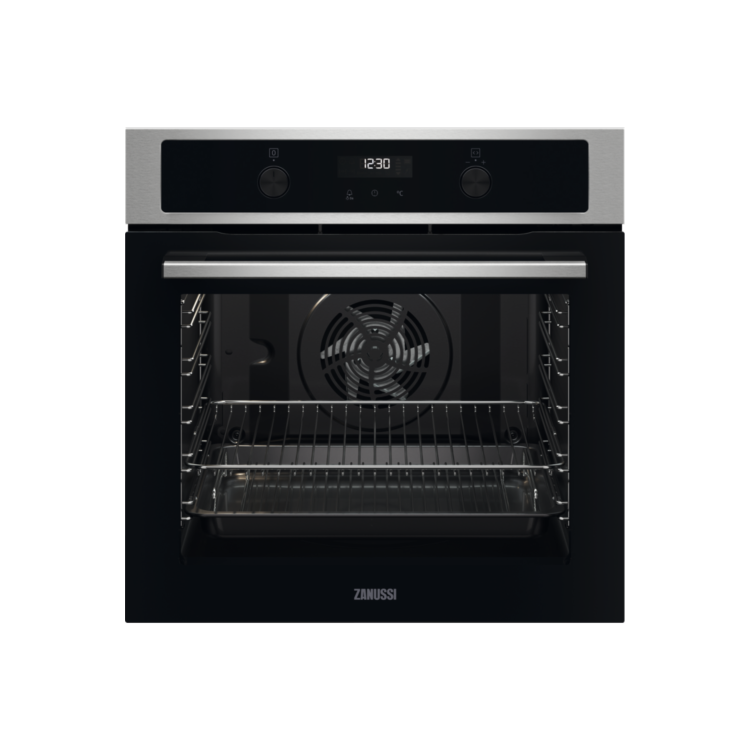 Refurbished Zanussi Series 60 ZOPND7X1 60cm Single Built In Electric Oven with PlusSteam Stainless Steel