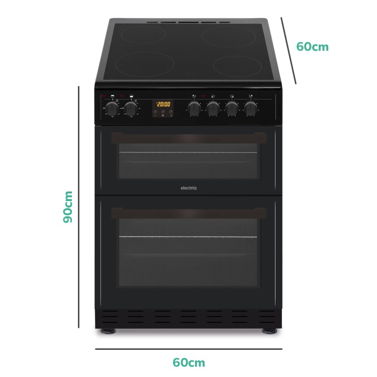 electriQ 60cm Electric Cooker - Black
