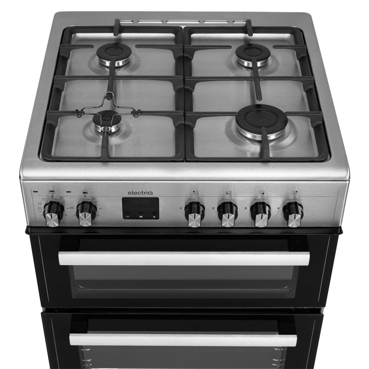 electriQ 60cm Dual Fuel Cooker - Stainless Steel