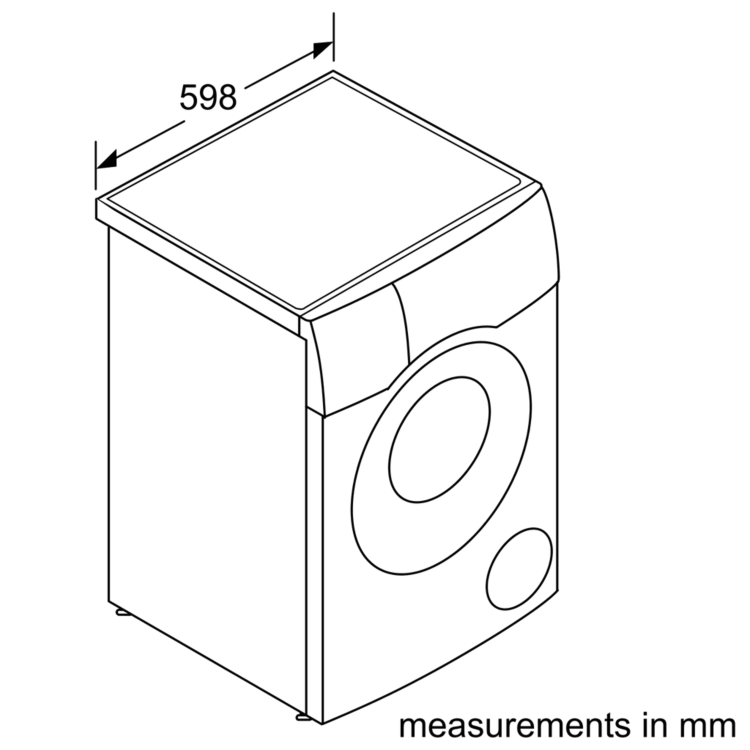 Refurbished Bosch Series 6 WDU28568GB Freestanding 10/6KG 1400 Spin Washer Dryer Silver