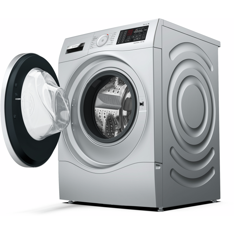 Refurbished Bosch Series 6 WDU28568GB Freestanding 10/6KG 1400 Spin Washer Dryer Silver