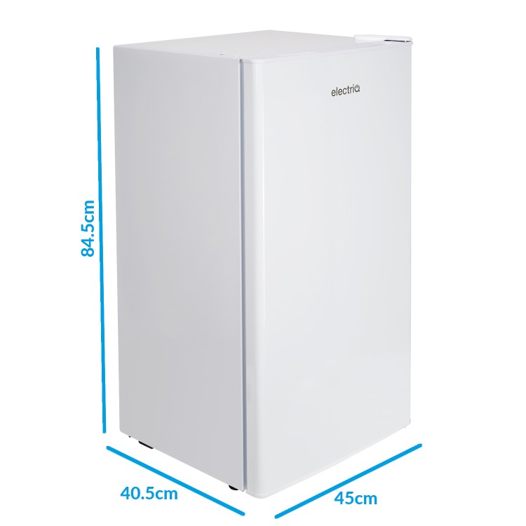 electriQ 62 Litre Freestanding Under Counter Fridge with Ice Box - White