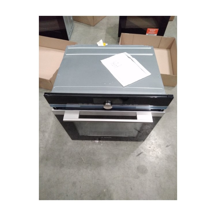 Refurbished Siemens iQ700 HN678GES6B 60cm Single Built In Electric Oven with Microwave & Added Steam Stainless Steel