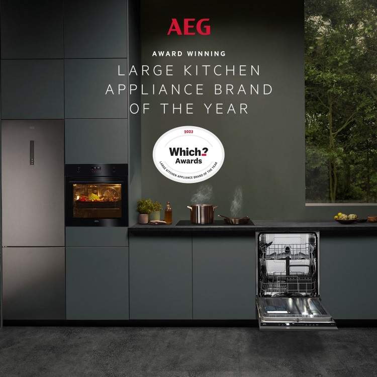 Refurbished AEG HVB95450IB 90cm 5 Burner Gas-on-Glass Hob with Touch Control Black