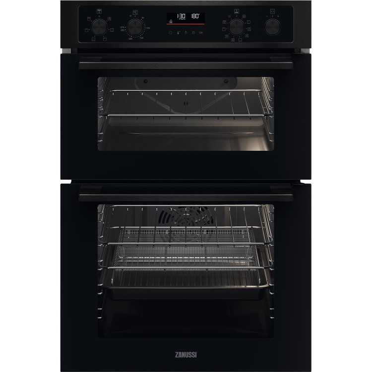 Refurbished Zanussi Series 20 ZKCNA7KN 60cm Double Built In Electric Oven