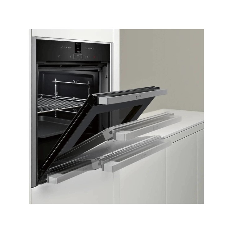 Neff N70 Slide & Hide Electric Single Oven - Stainless Steel