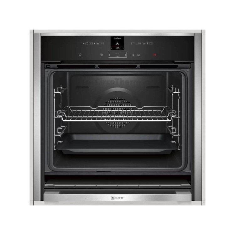 Neff N70 Slide & Hide Electric Single Oven - Stainless Steel