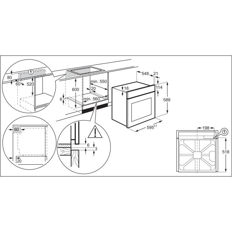 Zanussi Series 20 Electric Single Oven - Stainless Steel