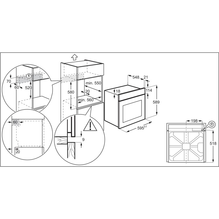 Zanussi Series 20 Electric Single Oven - Stainless Steel