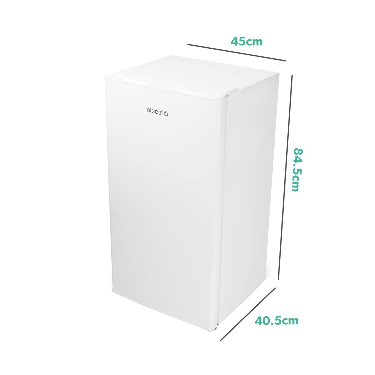 electriQ 61 Litre Freestanding Under Counter Larder Fridge - White