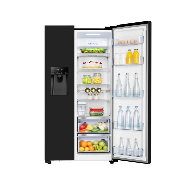 Hisense 562 Litre Side-By-Side American Fridge Freezer - Black