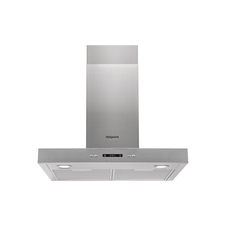 Refurbished Hotpoint PHBS67FLLIX 60cm Slimline Chimney Cooker Hood Stainless Steel